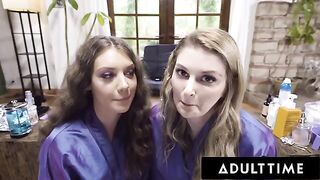 Hair stylists Elena Koshka and Bunny Colby make lesbian love in POV style
