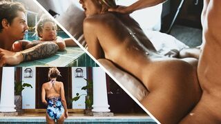 A couple has sex directly in the sea, it’s a very erotic sight