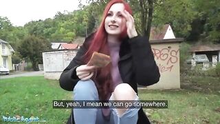 The red-haired girl from Britain has shown her tits to earn some money