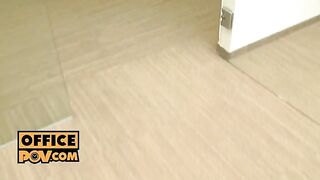 Busty boss Aletta Ocean fucked her secretary in the ass