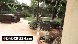 Fit and sexy teen gets fucked by her stepdad outdoors