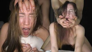 Petite teen College girl gets her pussy destroyed in a ROUGH session