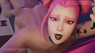 Hentai compilation with the hottest Fortnite girl in hazey action