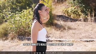The beautiful Russian babe found a phone and got fucked outdoors