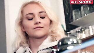 A petite blond teen, Marylin Sugar, got fucked hard by a horny thief