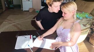 The student could not pass the subject, so she had to get intimate with the tutor