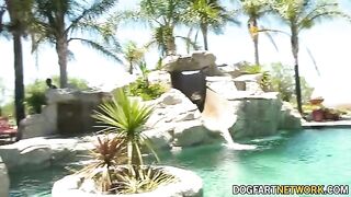 Petite Aliya Brynn gets her pussy filled with BBCs in a huge interracial blowbang