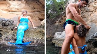 I was sailing with my friends when we met a mermaid slut