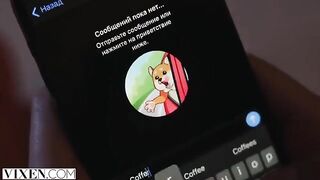 A new girl is trying herself in porn under a famous brand