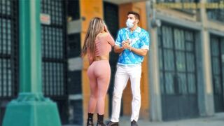 The big booty Latina is hungry for cock, any cock, as long as it's big