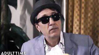 Inked MILF Anna Bell Peaks gets fucked hard by horny grandpa in public