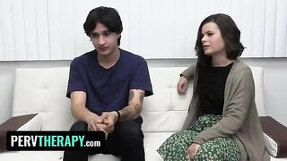 Aaliyah Love, the hottest MILF doctor around, helps stepsiblings in a steamy session