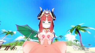 A sexy girl is having fun with Nilou from Genshin Impact
