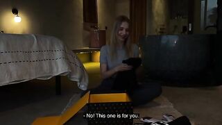 Unboxing with hot babe Californiababe, a true Russian beauty known for her daring and rough encounters