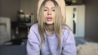 The beautiful girl shows her body to her boyfriend in HD