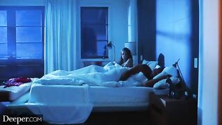 The goddess Elena Koshka is having an intense threesome with two guys in a passionate scene