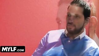 Aubrey Black, with huge boobs, gets fucked by BBC right in front of her husband