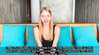 Psychotherapy session for cheating Californiababe, where she admits her husband’s ineptitude