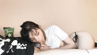 She does something amazing every morning for her lover to enjoy