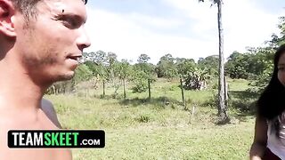 An adventurous worker got into a risky encounter with the gardener in a steamy scene