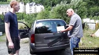 Outdoor sex with a hot German chick
