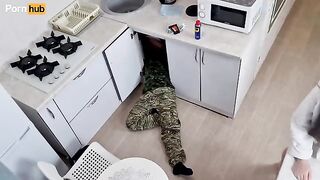 Daddy forgot to pay the locksmith again, so the girl is getting fucked