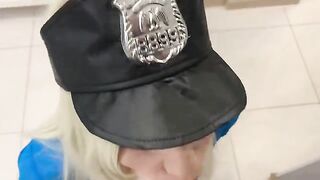 A hot cop girl gets fucked by a robber in his apartment