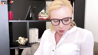 Horny and lustful secretary fucks with her boss in different poses
