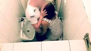 Tinder date turns into toilet quickie in a restaurant, wow!