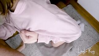 A beautiful cutie has sex with her stepbrother and he comes in her panties