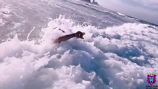 Beach girl is in for a hard anal pounding