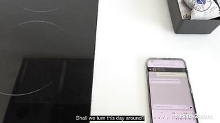 Mini Italian guy fucked a slut on a blind date in the kitchen