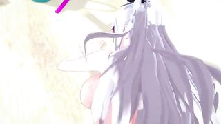 Big tits waifu Prinz Eugen fucks you with her huge boobs in POV