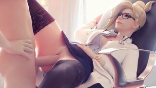 Overwatch Mercy animations with a hot compilation of her best scenes