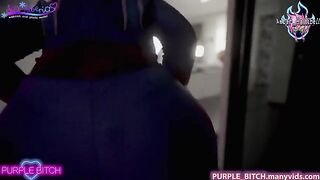 Spiderman saves two lesbians with big ass from a purple bitch
