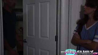 Skinny teen Selena Love gets creampied by stepdad