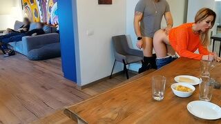 Cheating wife fucks with her boyfriend in front of her husband