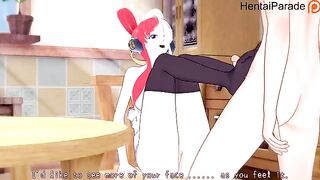 Uta performs a private show of her best skills in hentai