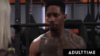 Muscle guy Jesus Reyes stuffed Zaawaadi’s ass and pussy with his huge cock