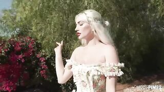 A hot blowjob scene with a passionate girl with natural big boobs Skye Blue