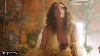 Hot goddess Elena Koshka enjoys a fantasy threesome with two guys