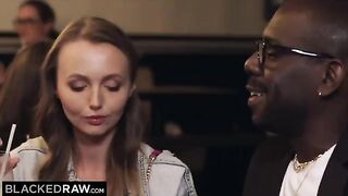 Sweet Sia takes the whole big dick of Joss in a steamy interracial scene