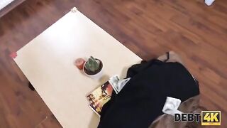 No money, no pussy for the skinny girl in this raw DEBT4K scene