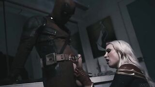 Deadpool fucks hot Captain Marvel in a steamy scene