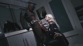 Deadpool fucks hot Captain Marvel in a steamy scene