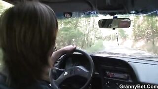 The old lady was picked up and fucked hard by a stranger