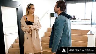 Aiden Ashley gets punished for cheating by her boyfriend in a rough HD scene