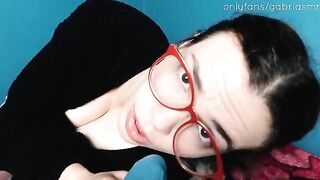 A redhead nerd gets fucked while her mother is on the side