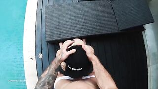 Bikini babe Hansel Grettel gets her big tits titfucked hard
