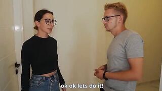 A man watches as his wife gets fucked by a realtor for a discount